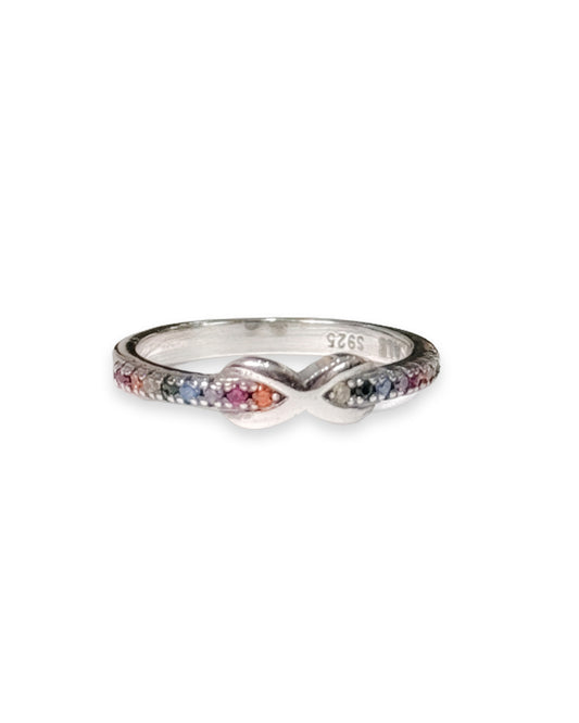 Anillo multicolor infinito