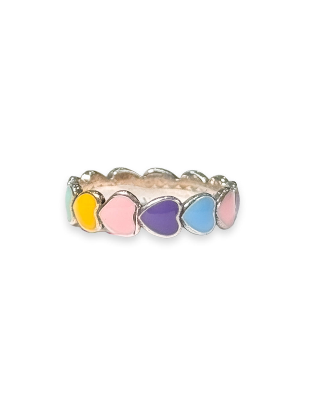 Anillo de corazones de colores