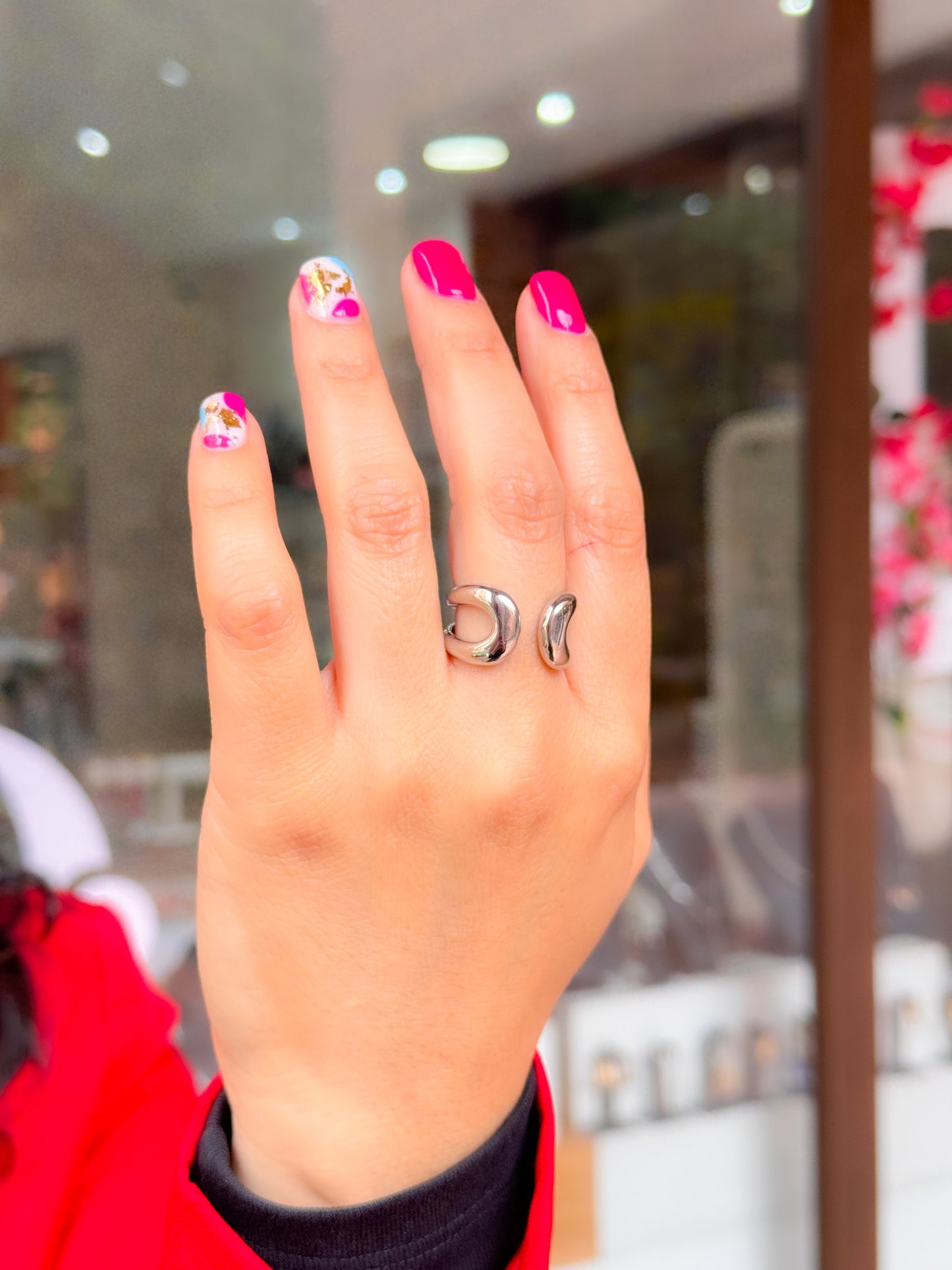 Anillo duo curvado