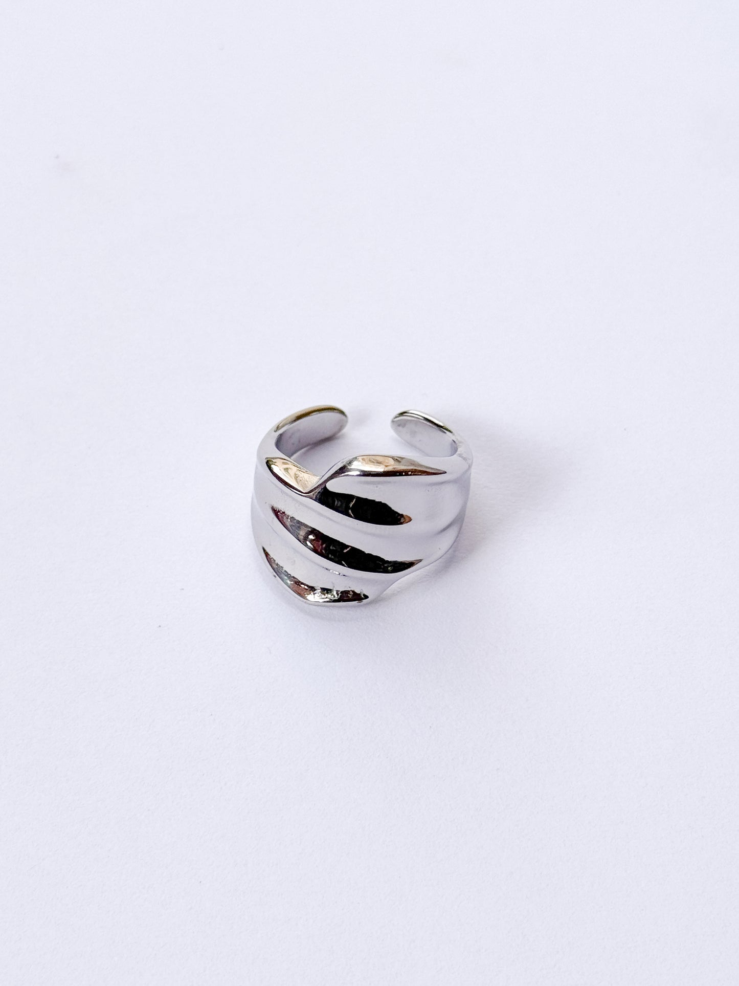 Anillo impacto plateado