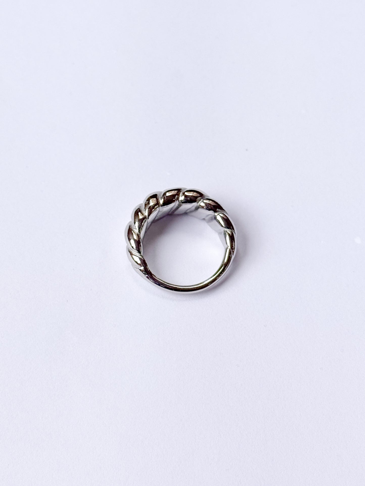Anillo trenza de acero