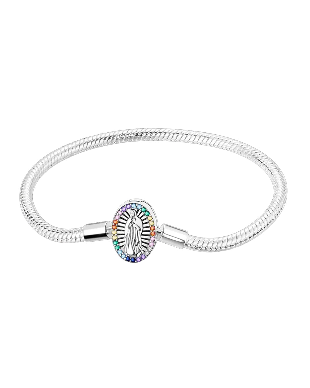 Pulsera con broche de Virgen