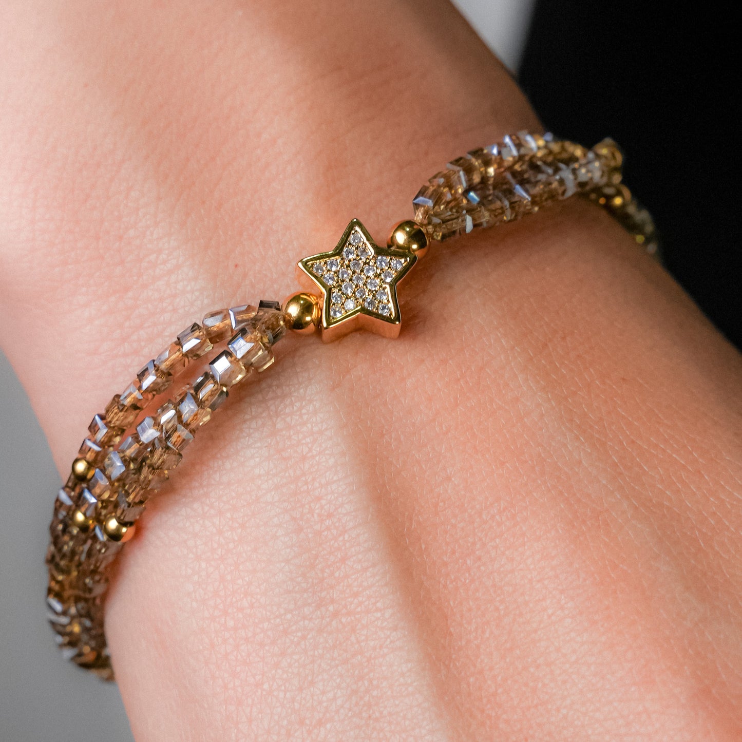 Pulsera 3 cuerdas con dije de estrella