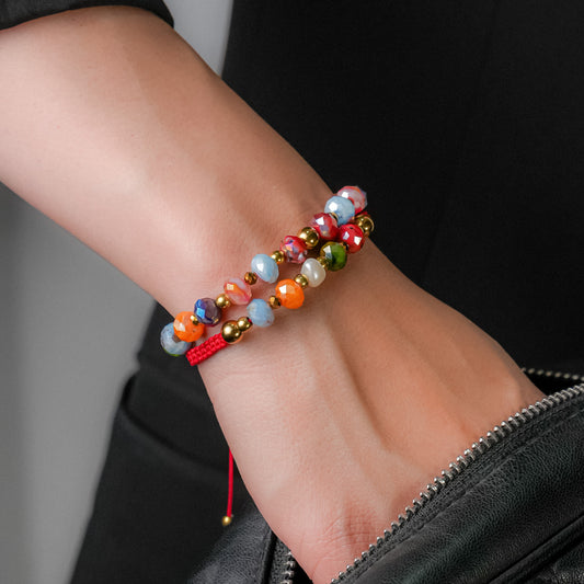 Pulsera doble de colores