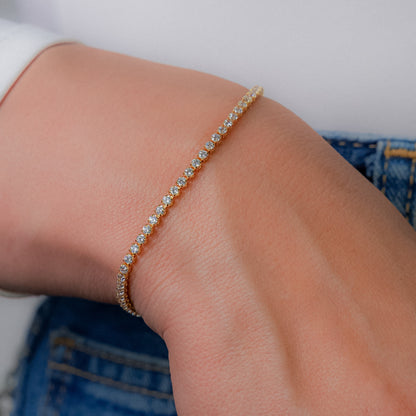 Pulsera ajustable con circones brillantes