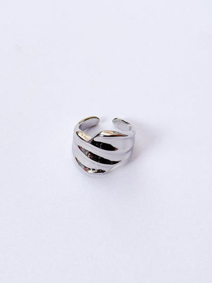 Anillo impacto plateado
