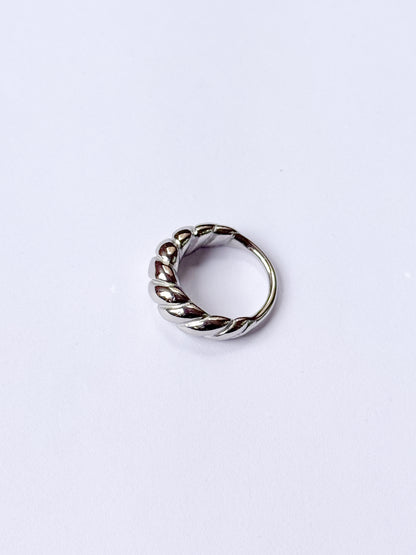 Anillo trenza de acero
