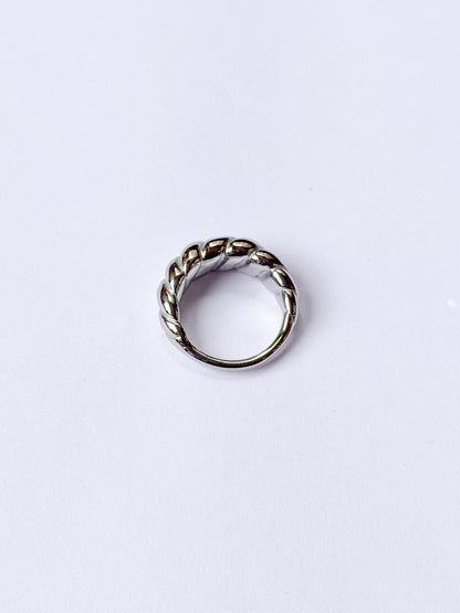 Anillo trenza de acero