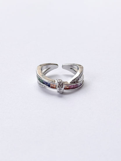 Anillo prisma de colores