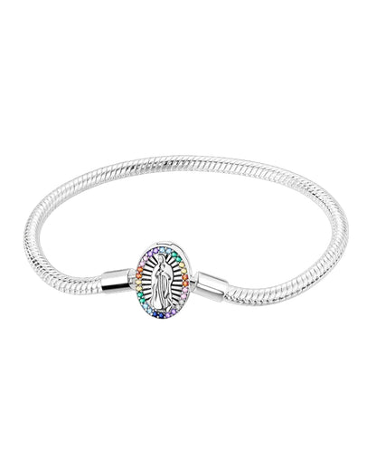 Pulsera con broche de Virgen