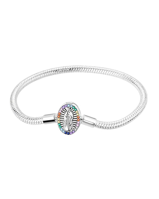 Pulsera con broche de Virgen